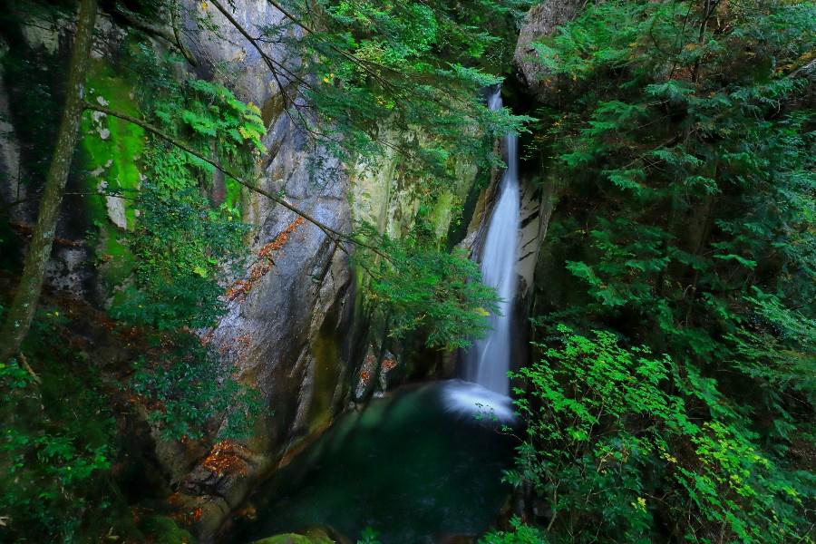 竜頭の滝（りゅうずのたき）・寂地峡五竜の滝（じゃくちきょうごりゅうのたき）・【山口県岩国市】